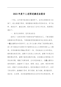 2023年度个人述职述廉述法报告