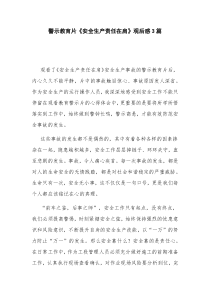 警示教育片《安全生产责任在肩》观后感3篇