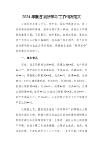 2024年推进“厕所革命”工作情况范文