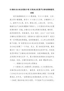 XX镇社会办林业经验介绍:打造林业发展平台推动绿镇富民进程