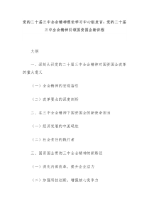 党的二十届三中全会精神理论学习中心组发言:党的二十届三中全会精神引领国资国企新征程