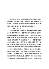 市行政审批局关于优化营商环境工作情况的报告.text